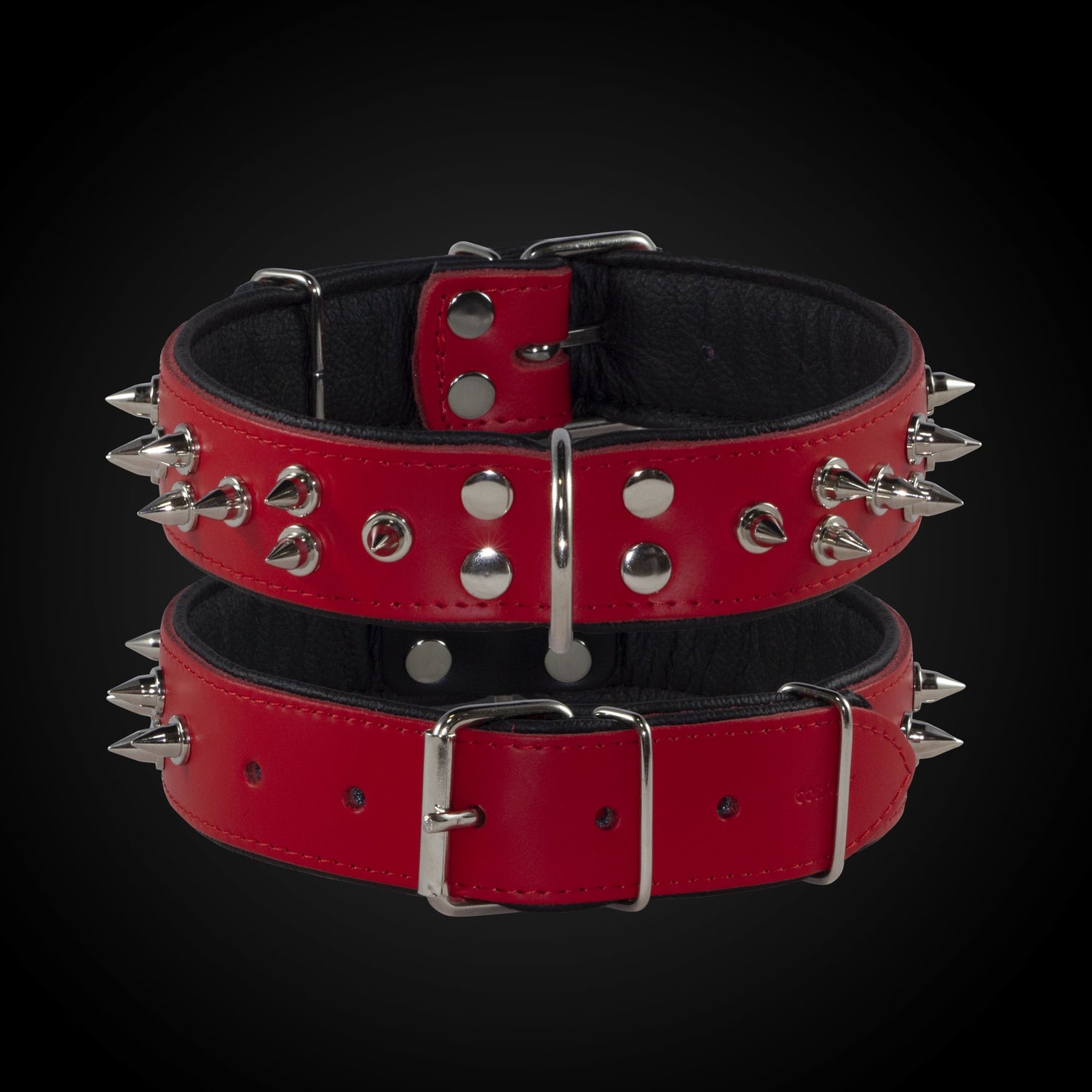 padded dog collar, collar with spike